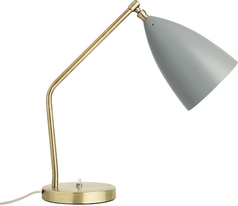 Gräshoppa Tischlampe, Blaugrau