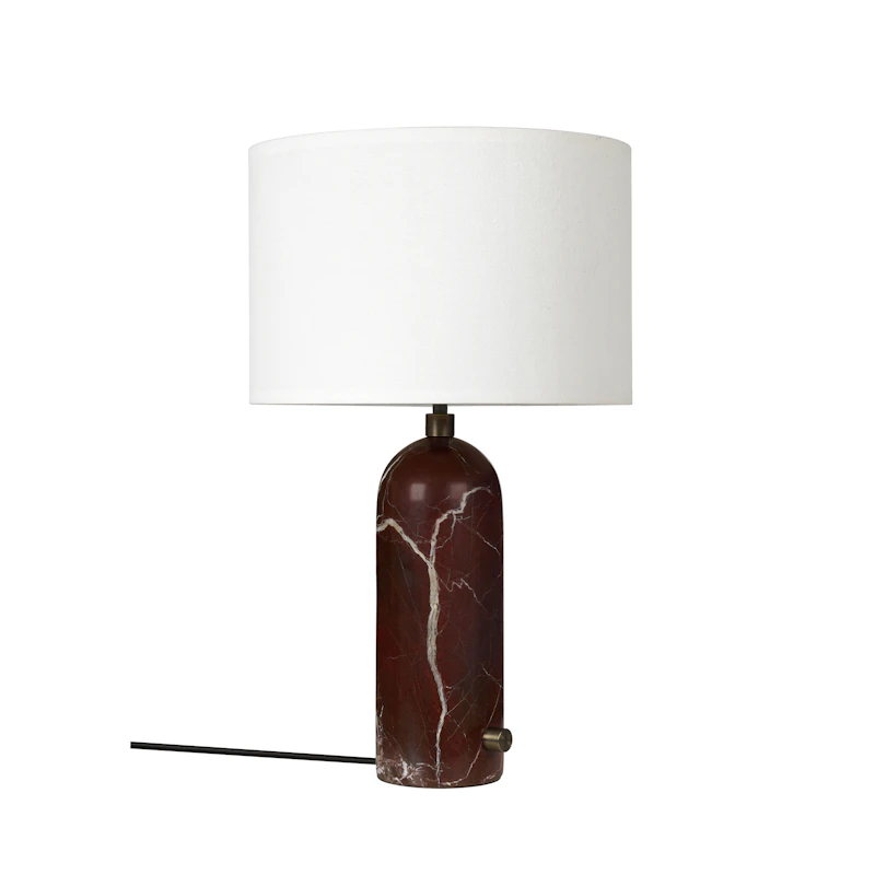 Gravity Table Lamp Small, Maroon / White
