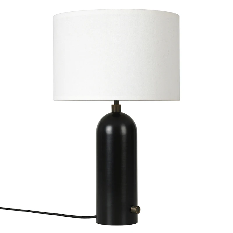 Gravity Tischlampe Klein, Schwarz Stahl / Weiß