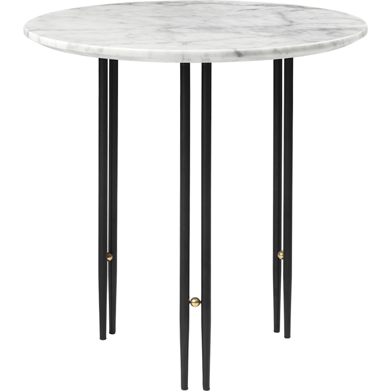 IOI Kaffeetisch Schwarz / Messing / Weiß Marmor, Ø50 cm