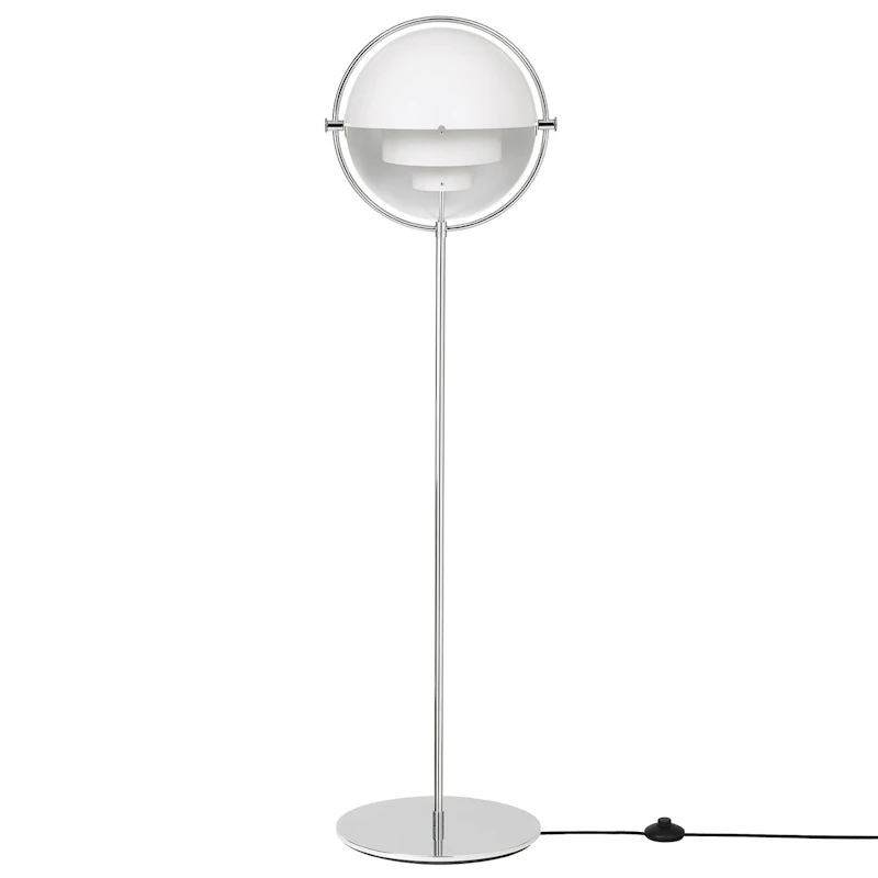 Multi-Lite Stehleuchte, Chrome/Weiss