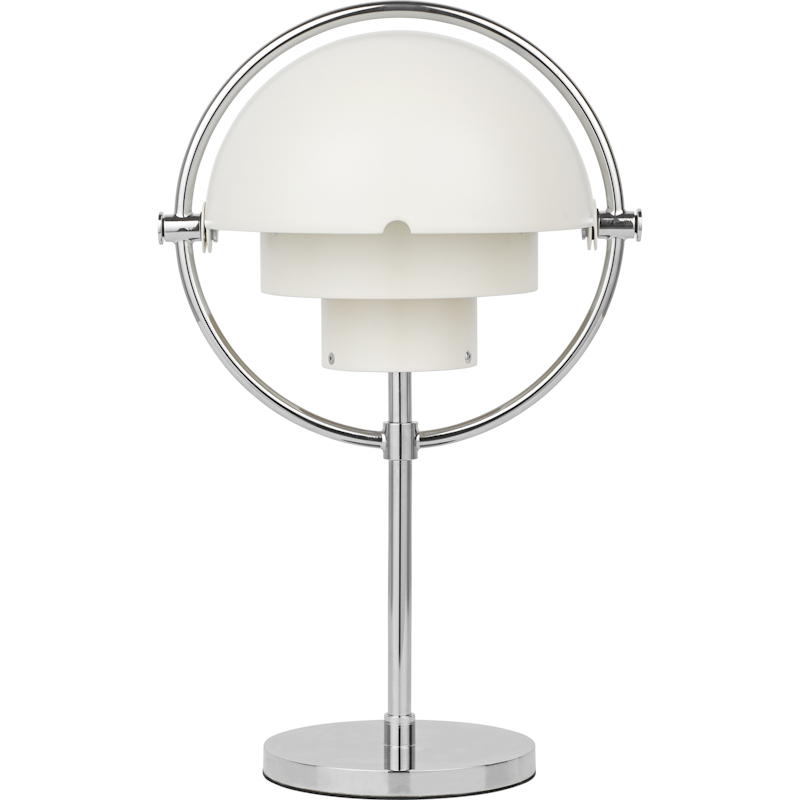 Multi-Lite Tischlampe Tragbar, Chrom / Weiß Halbmatt