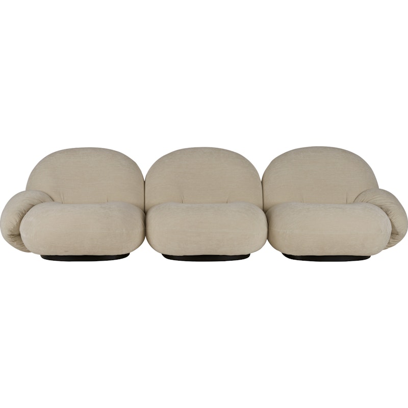 Pacha Sofa  3-Sitzer PG4, Belsuede 007 / Black Base