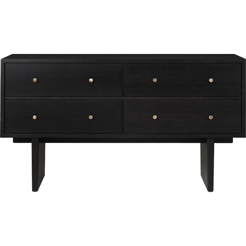 Private Sideboard 160x45x90 cm, Brown Black Gebeizt Eiche