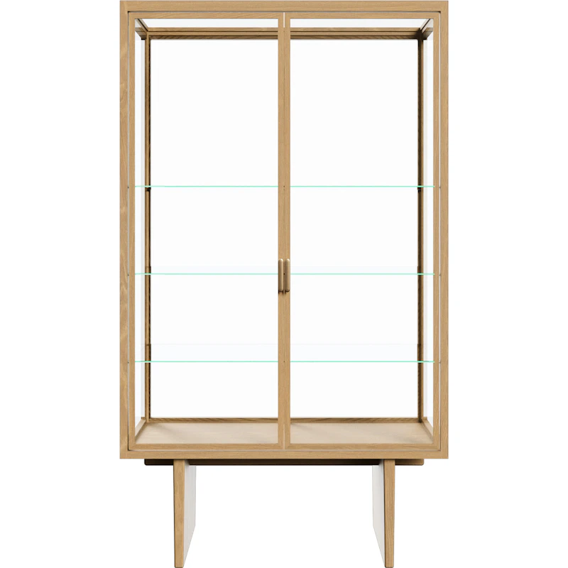 Private Vitrine 110x45x191 cm, Licht Gebeizt Eiche