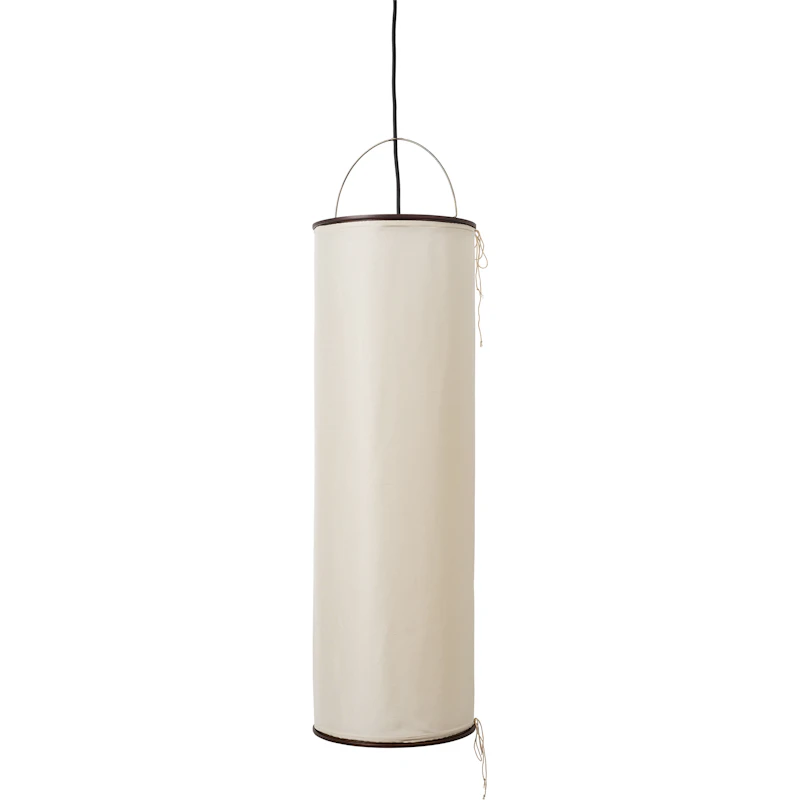 Silk Lantern Hängelampe, Natural White Silk / Schwarz