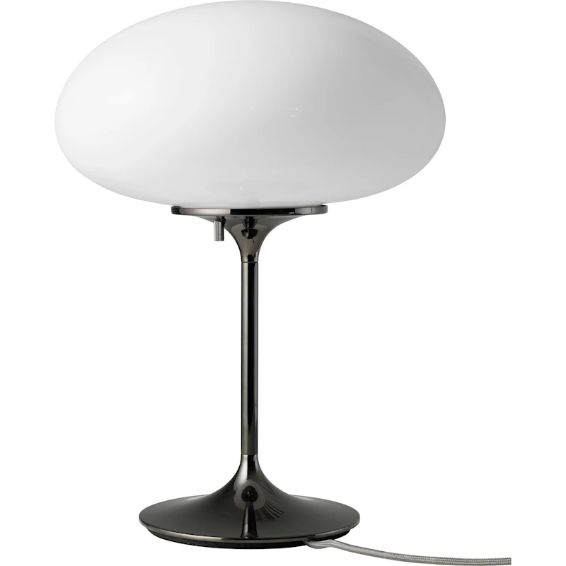 Stemlite Tischlampe 42 cm, Schwarz Verchromt / Opal