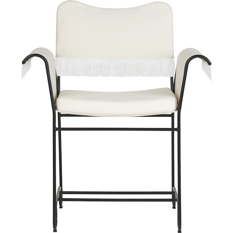Tropique Esszimmerstuhl mit Fransen, Classic Black / Leslie 06