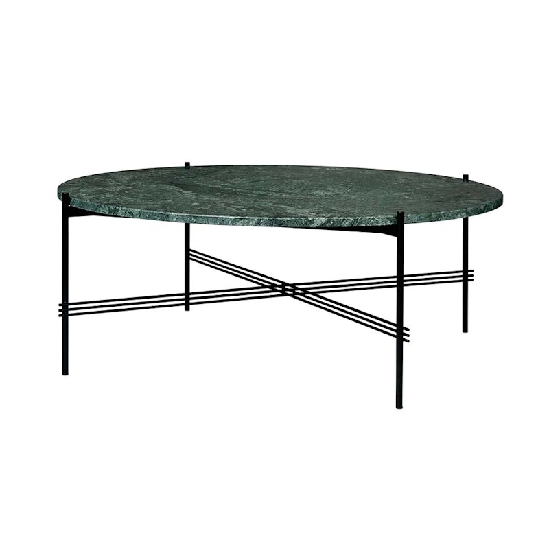 Ts Tisch XL Ø105cm H40cm, Schwarz/ Grün Marmor