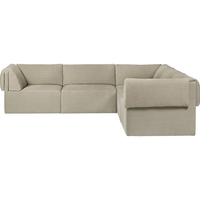 Wonder Ecksofa/ 2 x 3-Sitz PG2, Bel Lino G077/13 LC