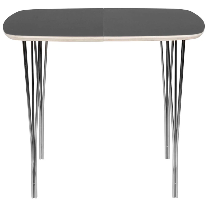 Symphony 86 Esstisch 90x90 cm, Grafitfarben Laminat / Chrom