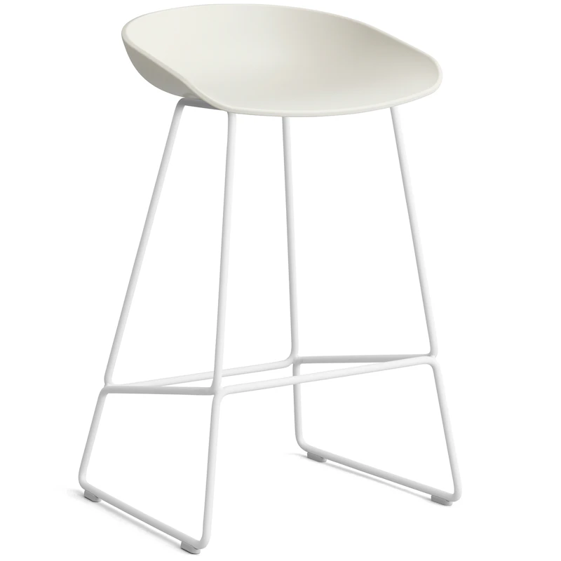 AAS 38 2.0 Barhocker 65 cm, Edelstahl Weiß / Melange Cream