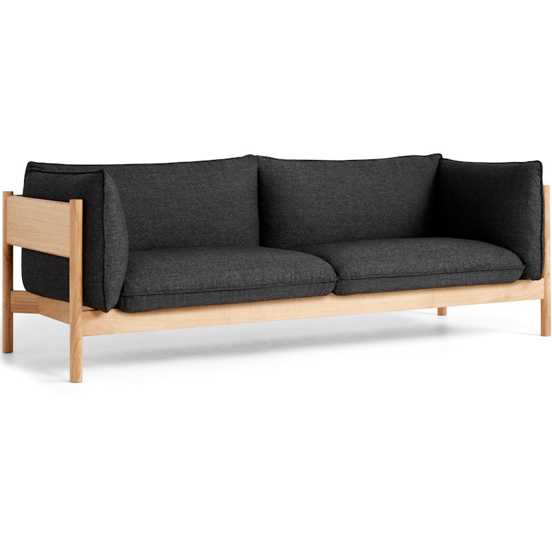 Arbour 3-Sitzer-Sofa, Mit Hartwachs geölt Eiche / Re-Wool 198