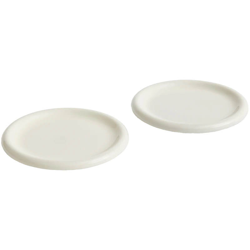 Barro Plate Set of 2 Ø24 cm, Altweiß