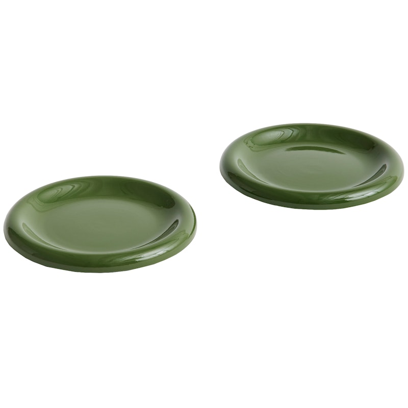 Barro Plate Set of 2 Ø18 cm, Green