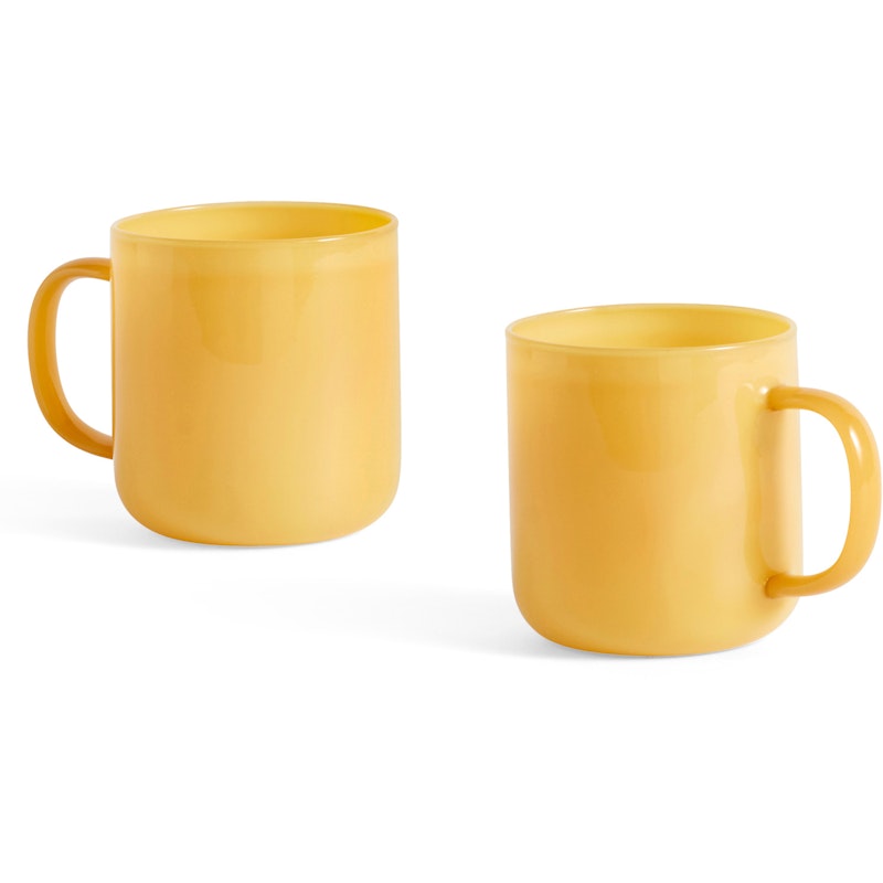 Borosilicate Tasse 2-er Set, Jade Yellow