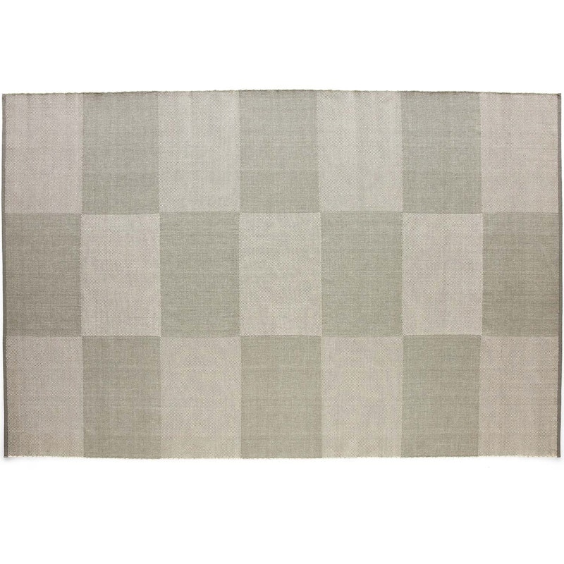 Check Wollteppich 200x300 cm, Grau