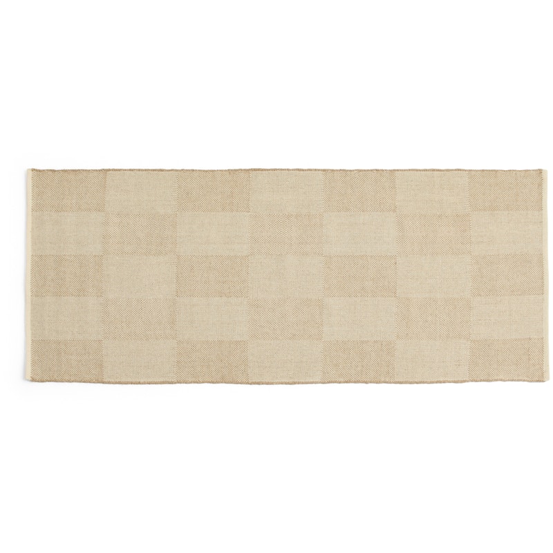 Check Wollteppich 80x200 cm, Sand