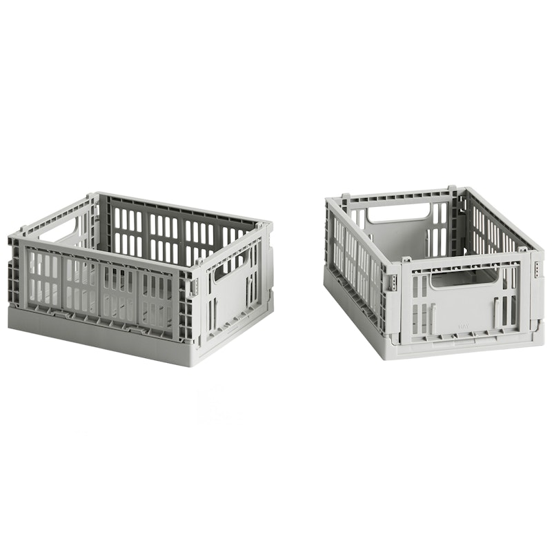 Colour Crate Aufbewahrungsboxen Mini 2-er Set, Hellgrau