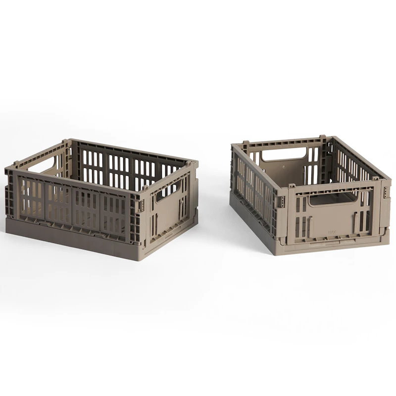 Colour Crate Mini Aufbewahrung 2-er Set, Warm Grey