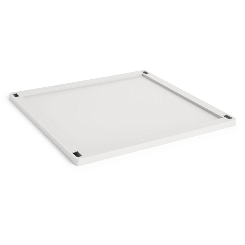 Colour Crate Plastic Large Square Deckel, Off-White