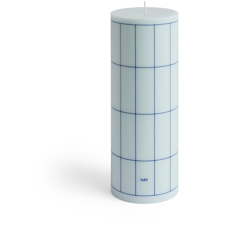 Column Stumpenkerze Groß, Blau / Hellblau