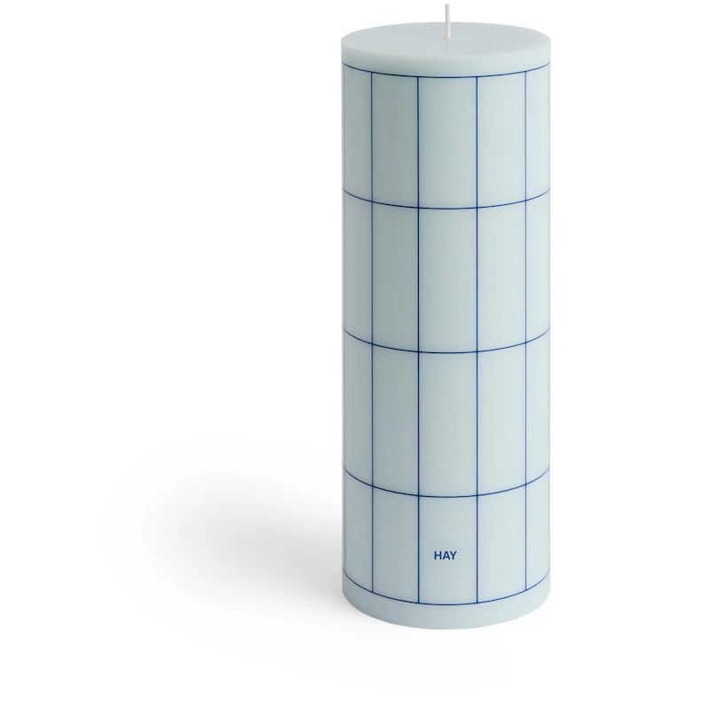 Column Stumpenkerze Groß, Blau / Hellblau