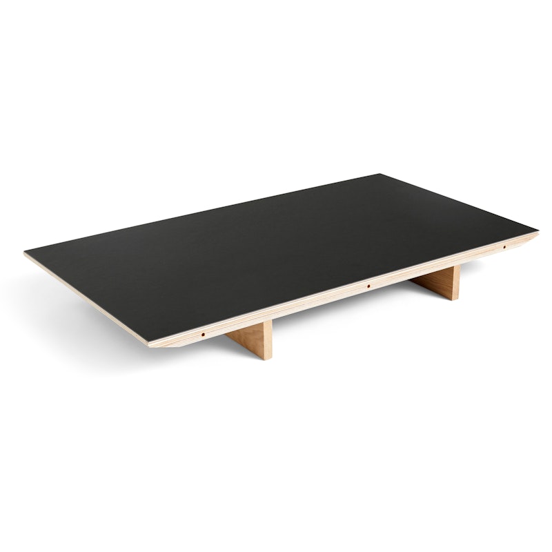 CPH 30 Extendable Leaf 50x90 cm, Black Linoleum/Water-based Lacquered Oak