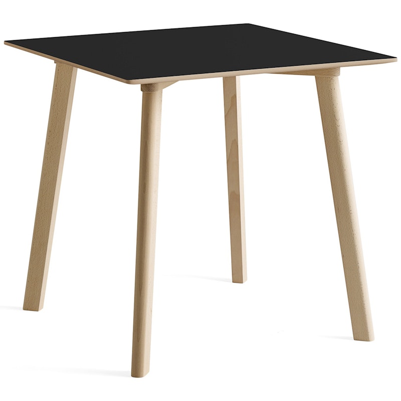 CPH Deux 210 2.0 Tisch 75x75 cm, Schwarz / Unbehandeltes Buchenholz