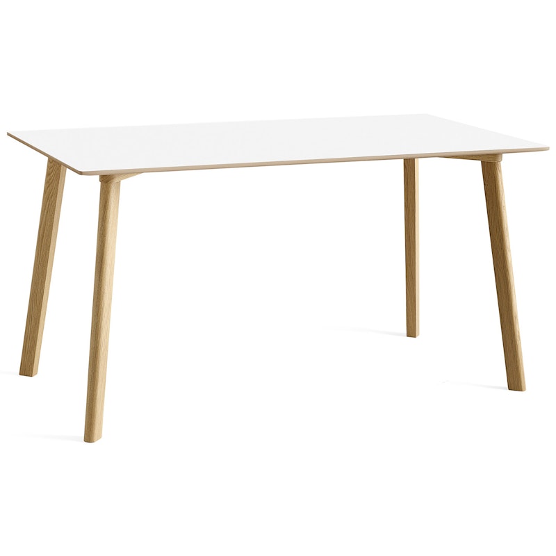 CPH Deux 210 2.0 Tisch 75x140 cm, Pearl White / Mit Wasserlack Behandelte Eiche