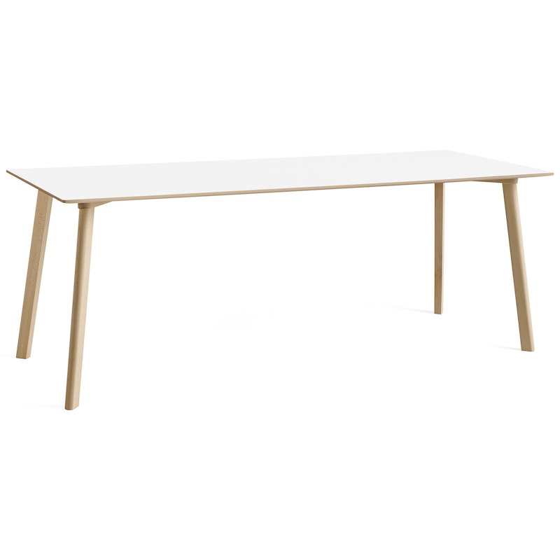 CPH Deux 210 2.0 Tisch 75x200 cm, Pearl White / Unbehandeltes Buchenholz