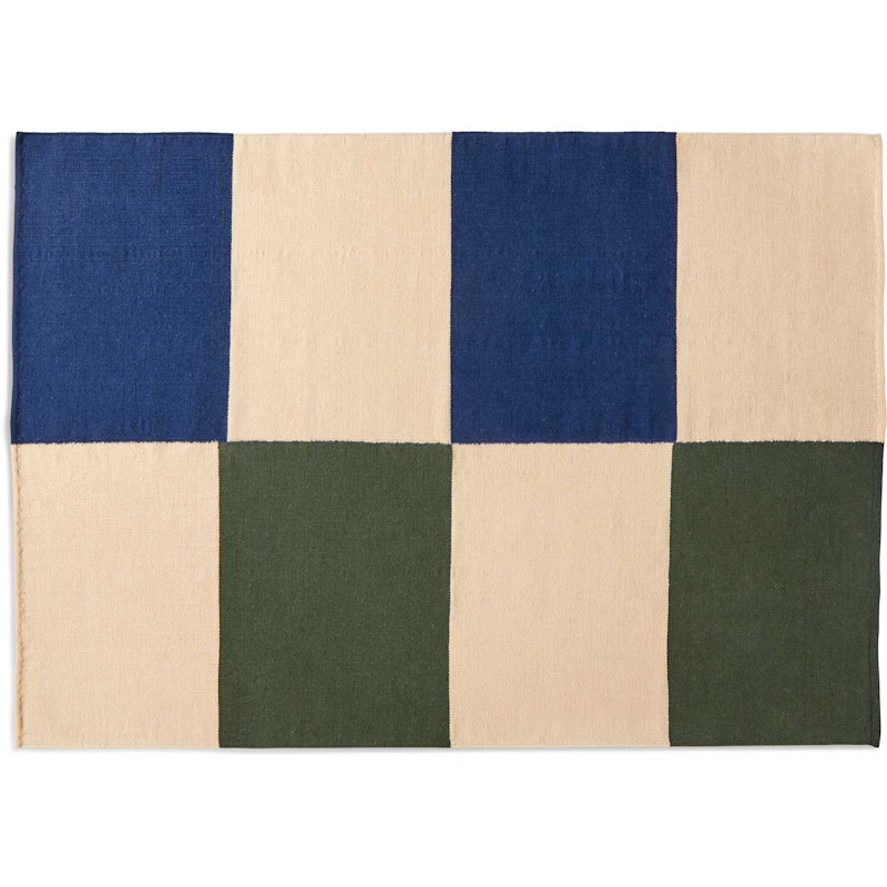 Flat Works Wollteppich, Peach Green Check, 170x240 cm