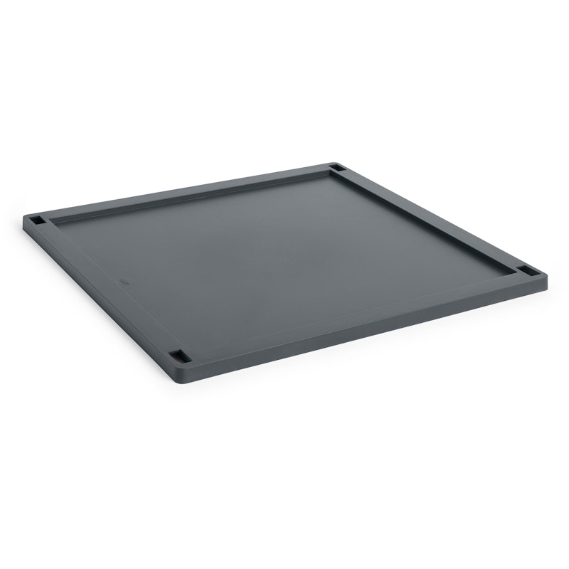 Colour Crate Plastic Large Square Deckel, Charcoal
