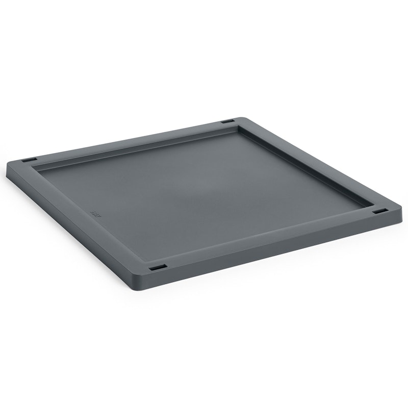 Colour Crate Plastic Medium Square / Cube Deckel, Charcoal