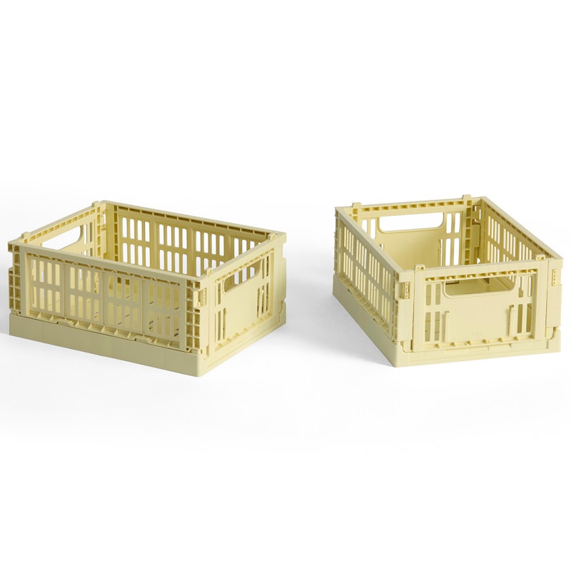 Colour Crate Mini Aufbewahrung 2-er Set, Light Yellow