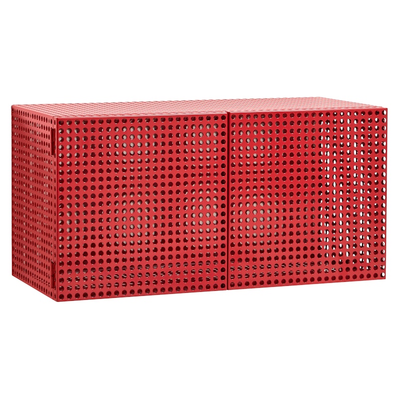Perforated Wandschrank, Weinrot