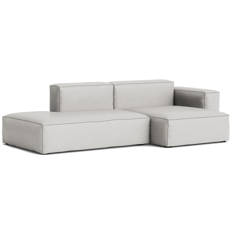 Mags Soft Low 2,5-Sitzer-Sofa Comb. 3 Rechts Liege, Roden 04 / Dunkelgraue Naht