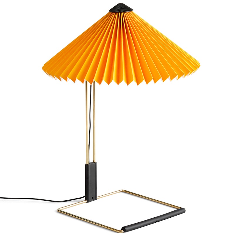 Matin Tischlampe 300 mm, Poliert Messing / Bright Yellow