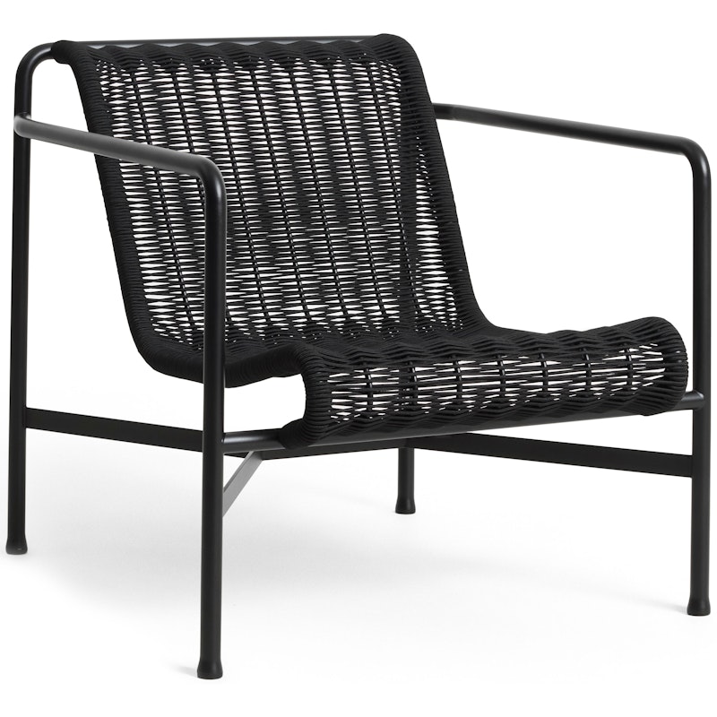 Palissade Cord Loungesessel Niedrig, Anthrazit
