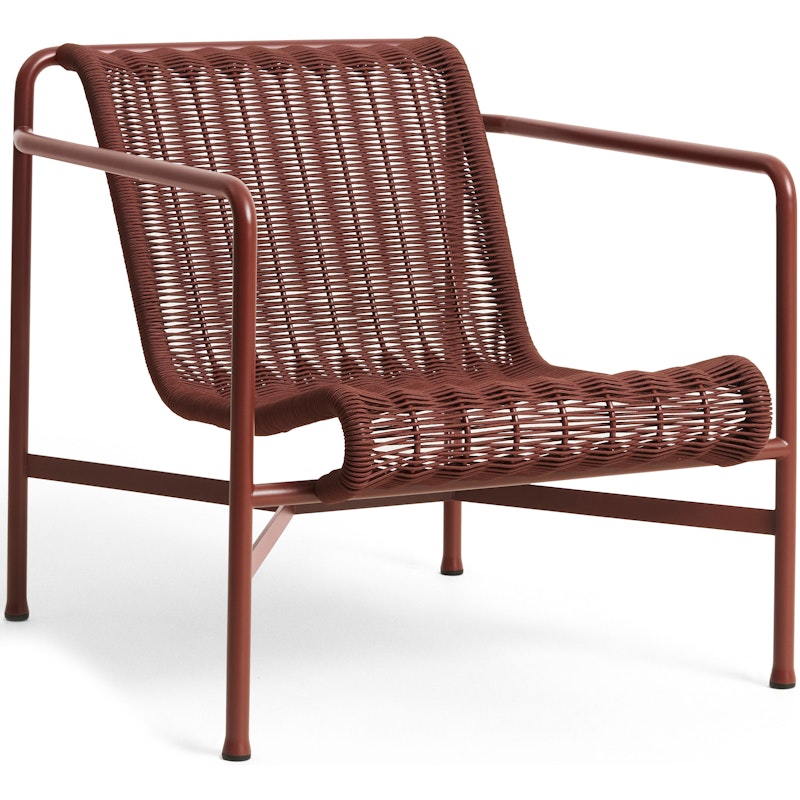 Palissade Cord Loungesessel Niedrig, Iron Red