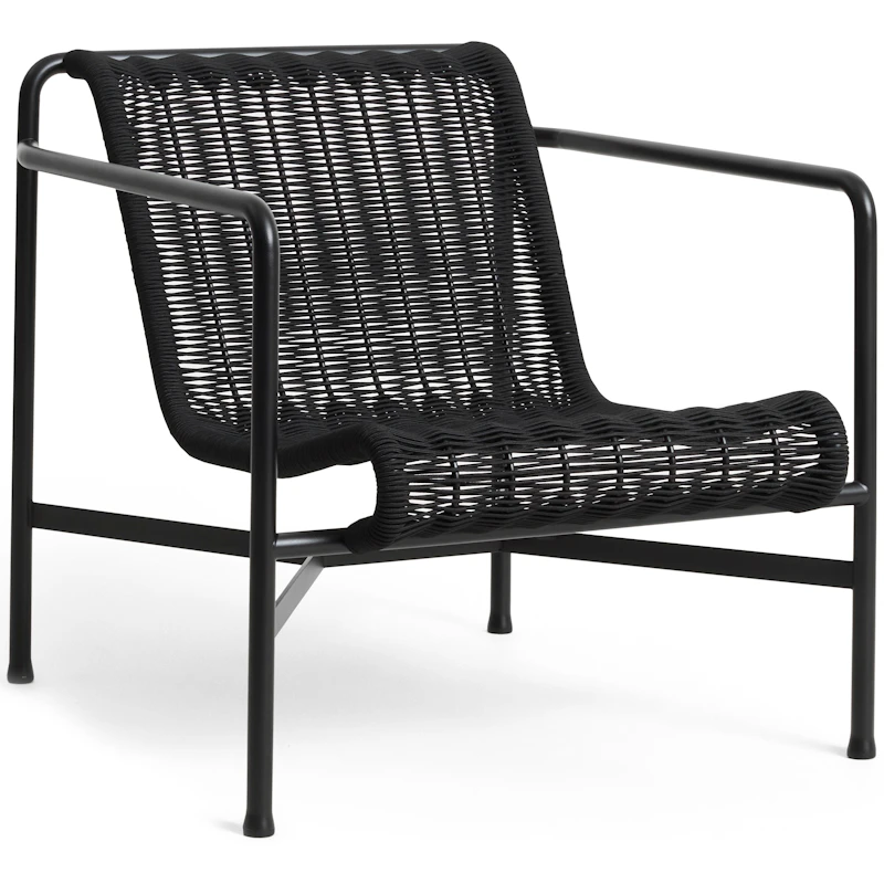Palissade Cord Loungesessel Niedrig, Anthrazit