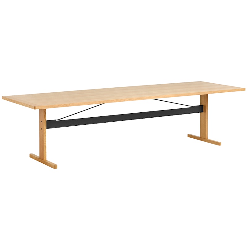 Passerelle Tisch 95x300 cm, Lackierte Eiche / Schwarz