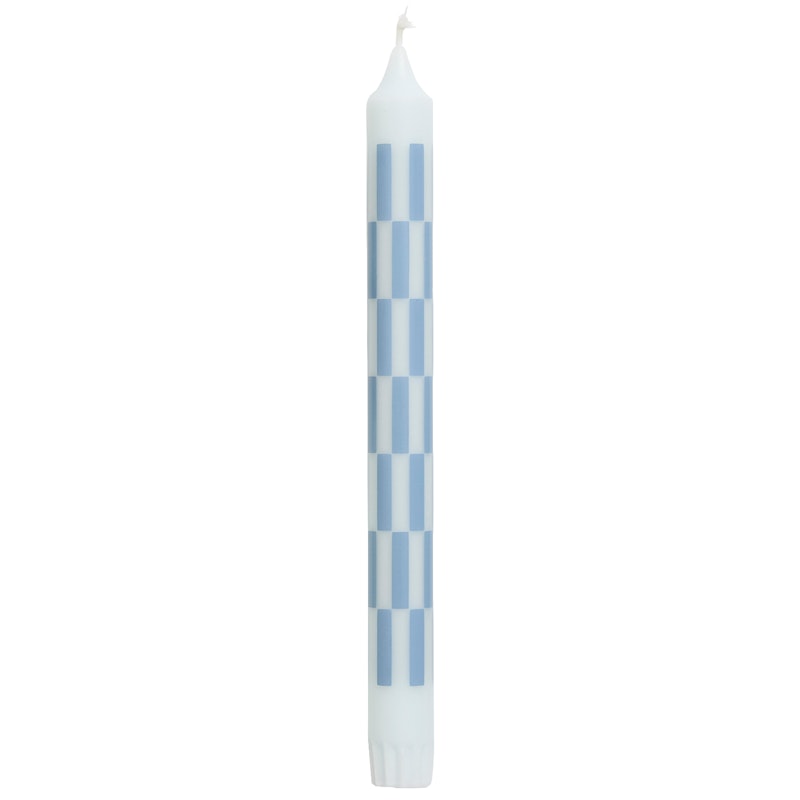 Pattern Kerze, Hellblau / Dusty Blue