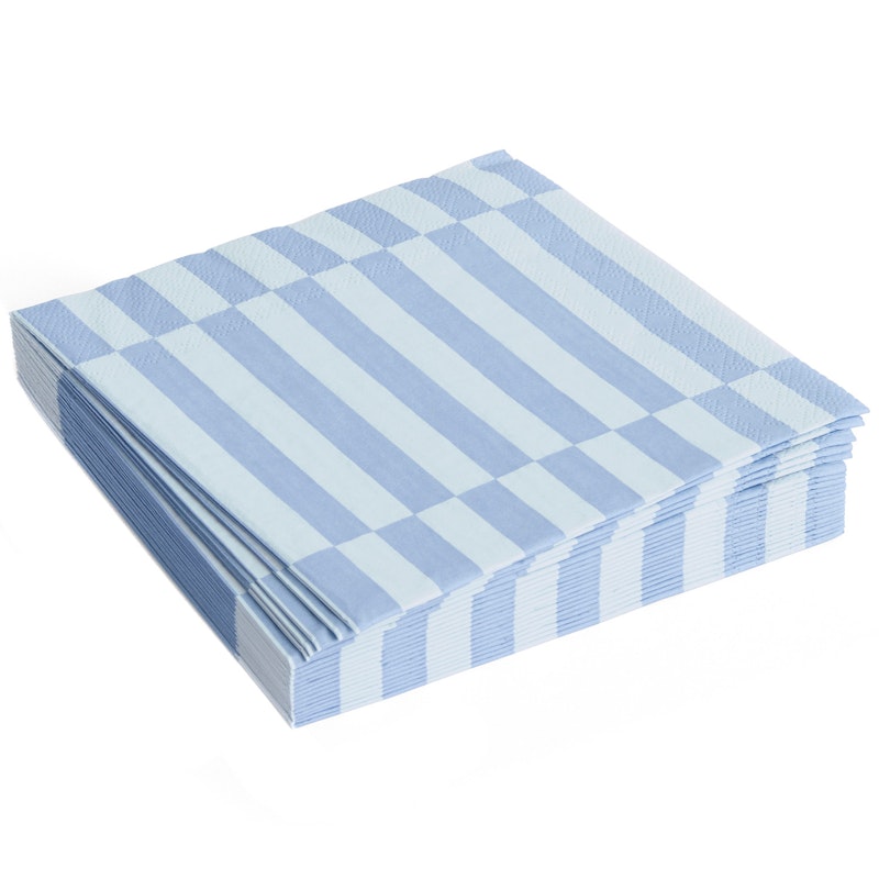 Pattern Servietten 16x16 cm, Hellblau / Dusty Blue