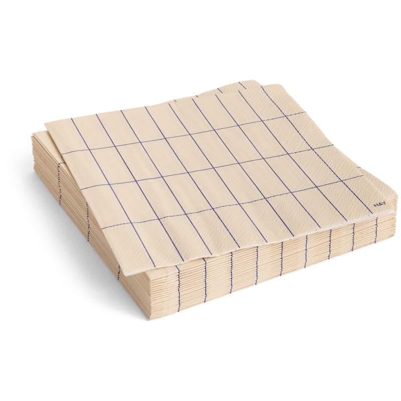 Pattern Servietten 33x33 cm, Blau / Altweiß