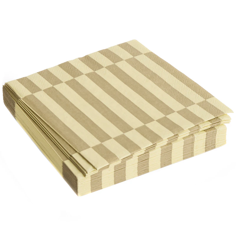 Pattern Servietten 33x33 cm, Cremefarben / Sand