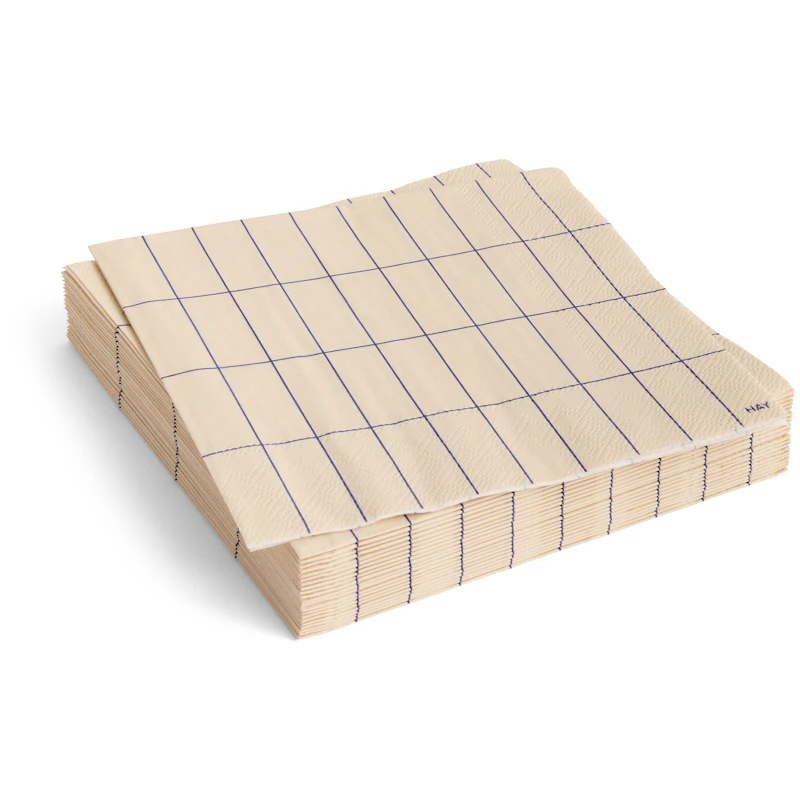 Pattern Servietten 33x33 cm, Blau / Altweiß