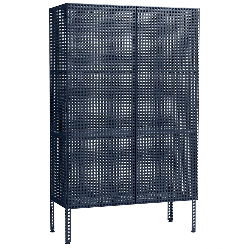 Perforated Schränkchen Groß, Steel Blue