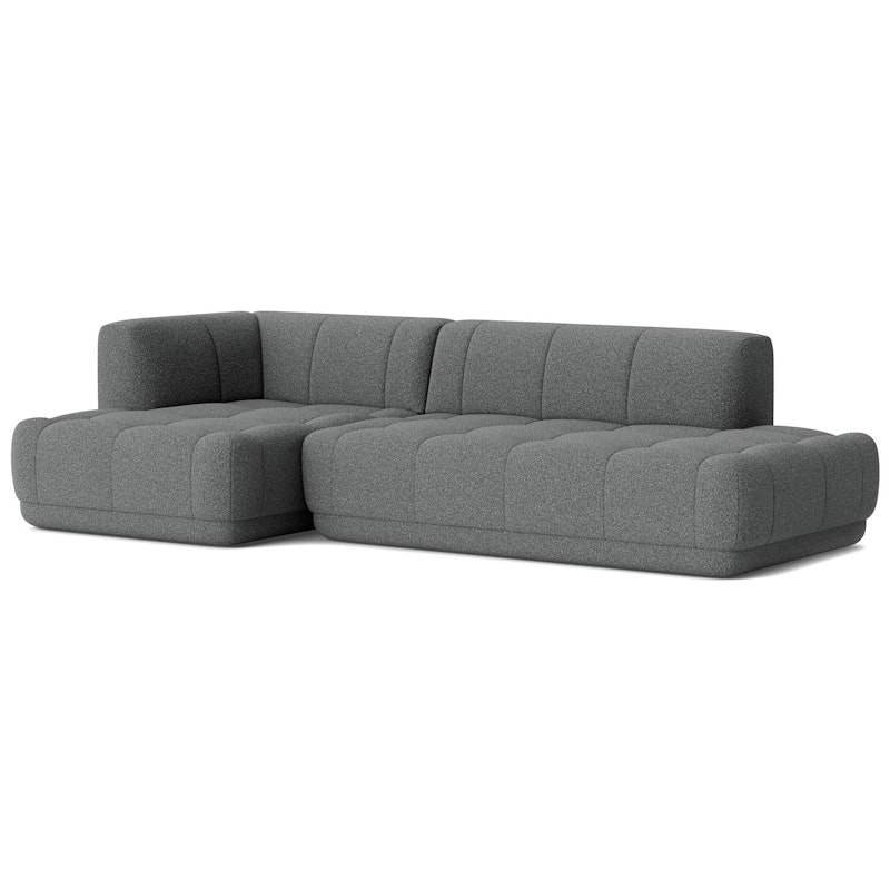 Quilton 3,5-Sitzer-Sofa Konfiguration 21 Links, Flamiber C8 Charcoal