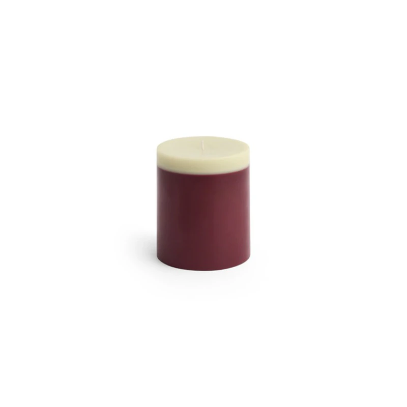 Silo Kerze Medium, Bordeaux / Lime White